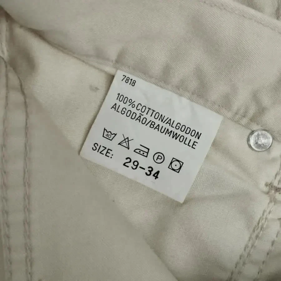 Jeans vintage y2k LEE - corte reto - cintura alta - 100% algodão - creme - novo T36 – photo 12